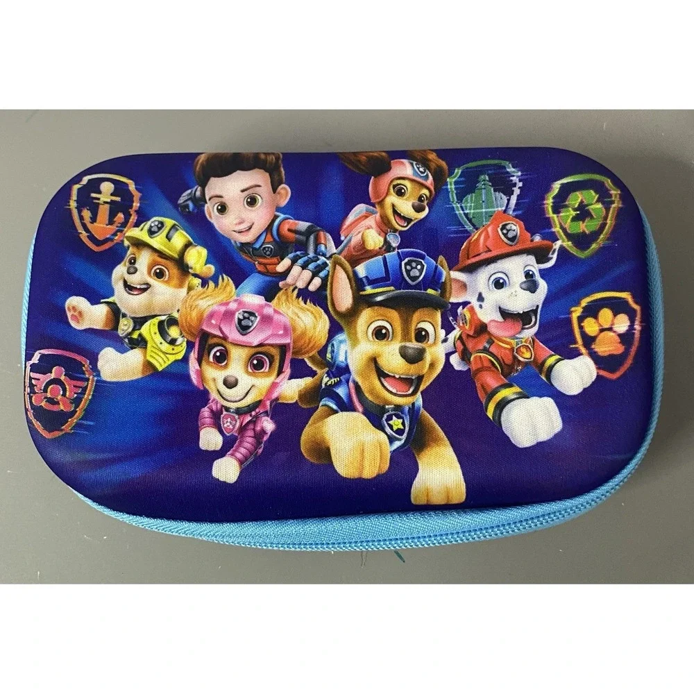 Nickelodeon Paw Patrol Movie Kids Zipper Blue Pencil Case, Ages 3+ NEW 8x4.5x2.5